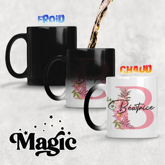 Personalized Monogram Magic Mug - Letter B