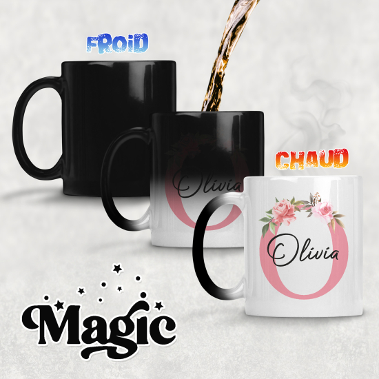 Personalized Monogram Magic Mug - Letter O