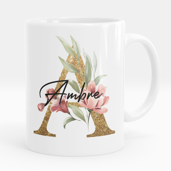 Personalized Monogram Mug - Letter A