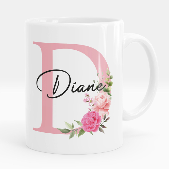 Personalized Monogram Mug - Letter D