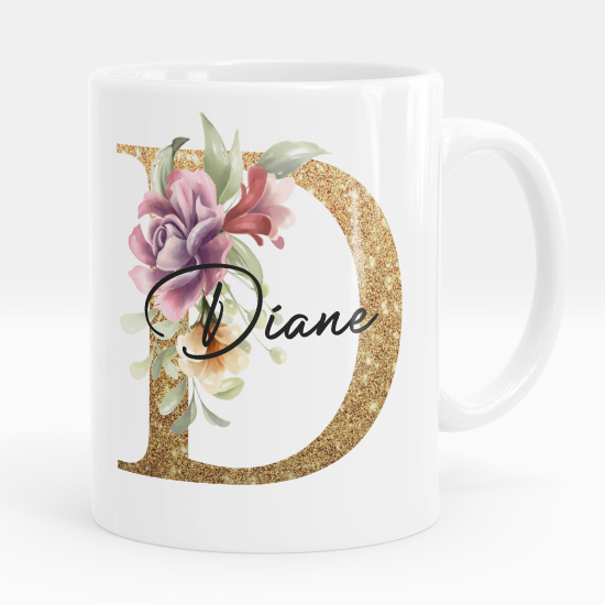 Personalized Monogram Mug - Letter D