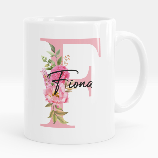 Personalized Monogram Mug - Letter F