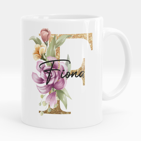 Personalized Monogram Mug - Letter F