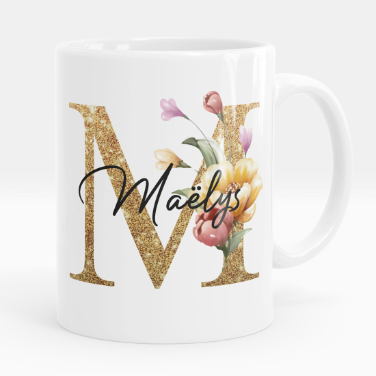 Personalized Monogram Mug - Letter M