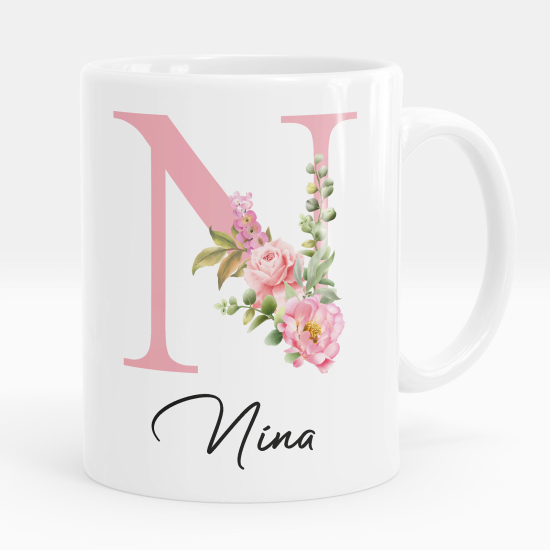 Personalized Monogram Mug - Letter N