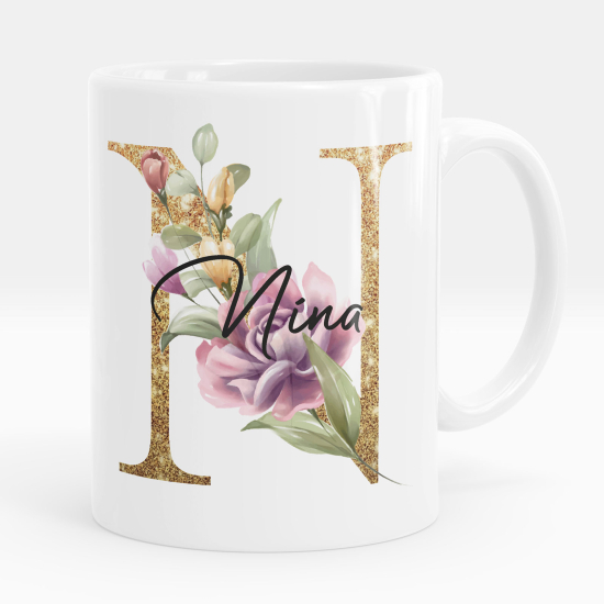 Personalized Monogram Mug - Letter N