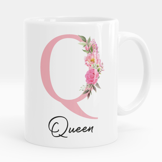 Personalized Monogram Mug - Letter Q