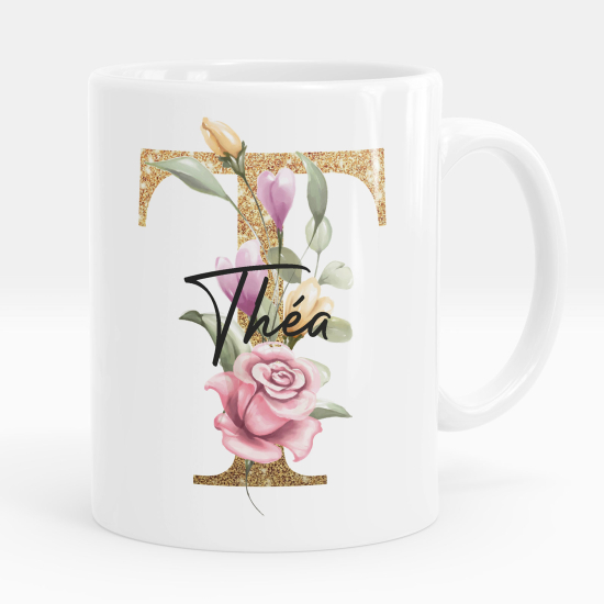 Personalized Monogram Mug - Letter T