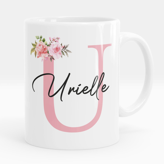 Personalized Monogram Mug - Letter U