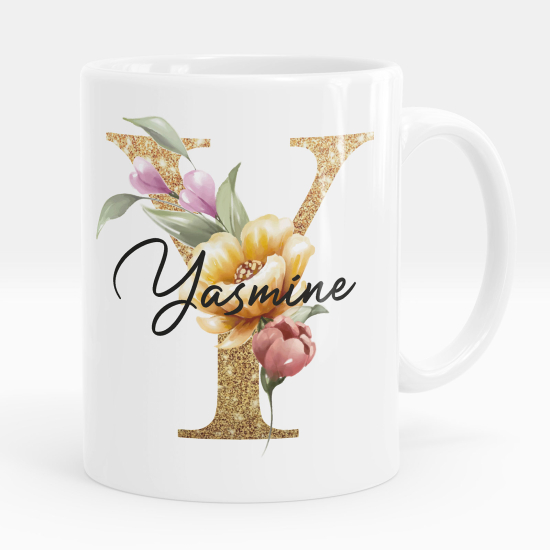 Personalized Monogram Mug - Letter Y