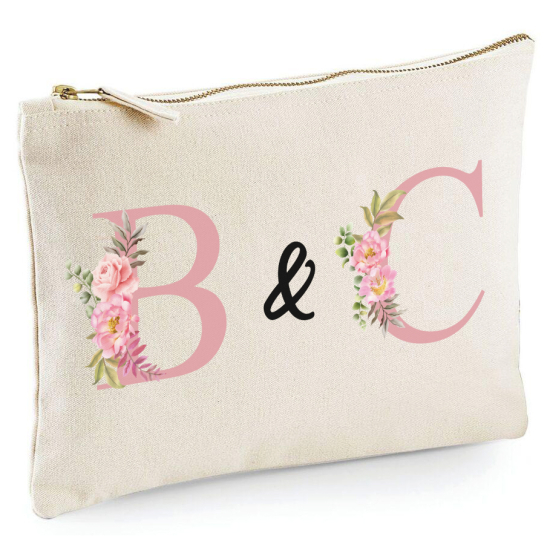 Personalized Monogram Pencil / Pouch - Double Letters