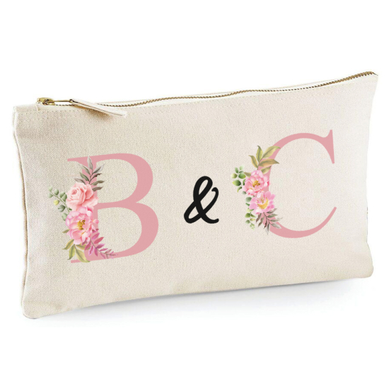 Personalized Monogram Pencil / Pouch - Double Letters