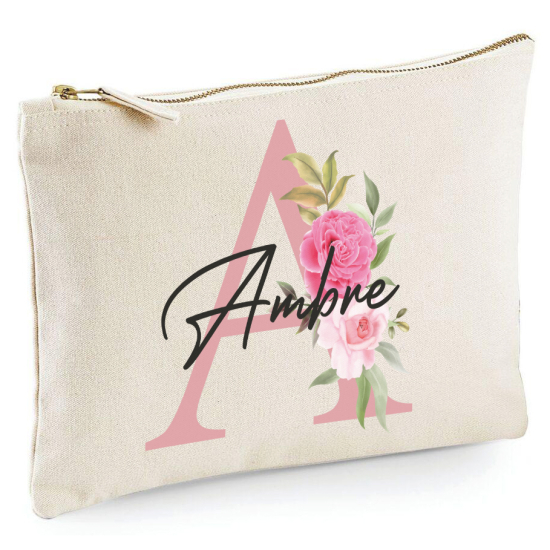 Personalized Monogram Pencil / Pouch - Letter A