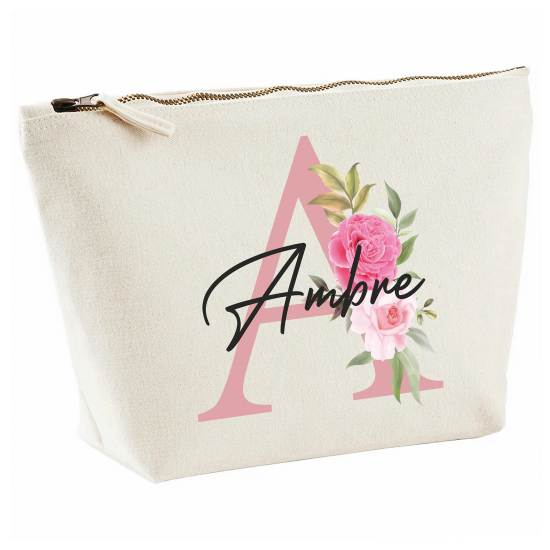 Personalized Monogram Pencil / Pouch - Letter A