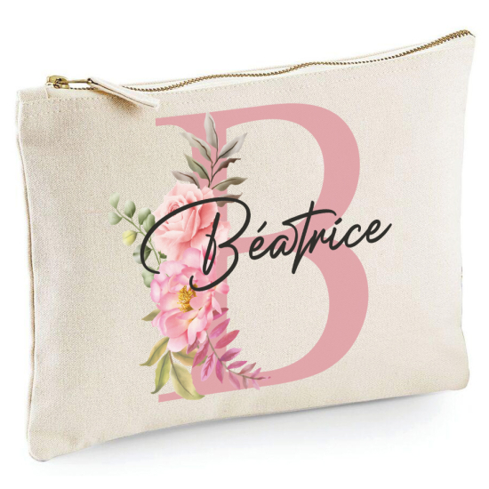 Personalized Monogram Pencil / Pouch - Letter B