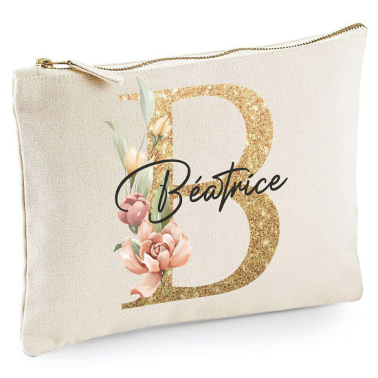 Personalized Monogram Pencil / Pouch - Letter B