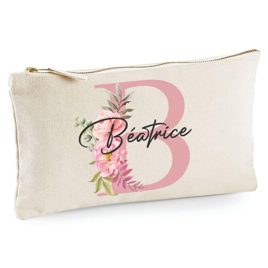 Personalized Monogram Pencil / Pouch - Letter B