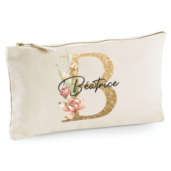 Personalized Monogram Pencil / Pouch - Letter B