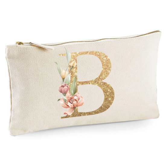 Personalized Monogram Pencil / Pouch - Letter B