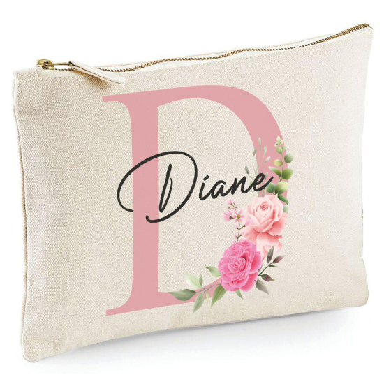 Personalized Monogram Pencil / Pouch - Letter D