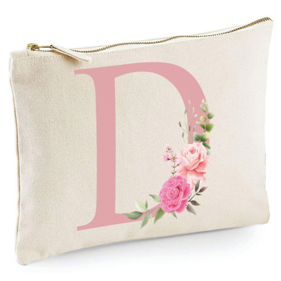 Personalized Monogram Pencil / Pouch - Letter D