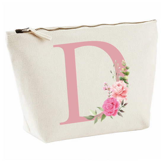 Personalized Monogram Pencil / Pouch - Letter D