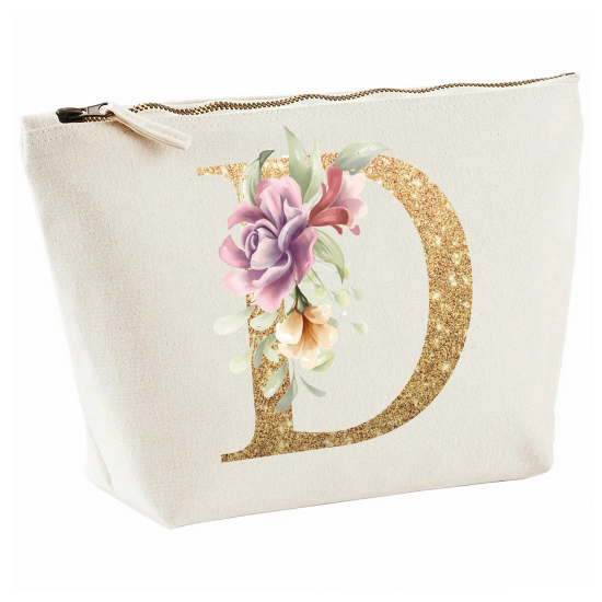 Personalized Monogram Pencil / Pouch - Letter D