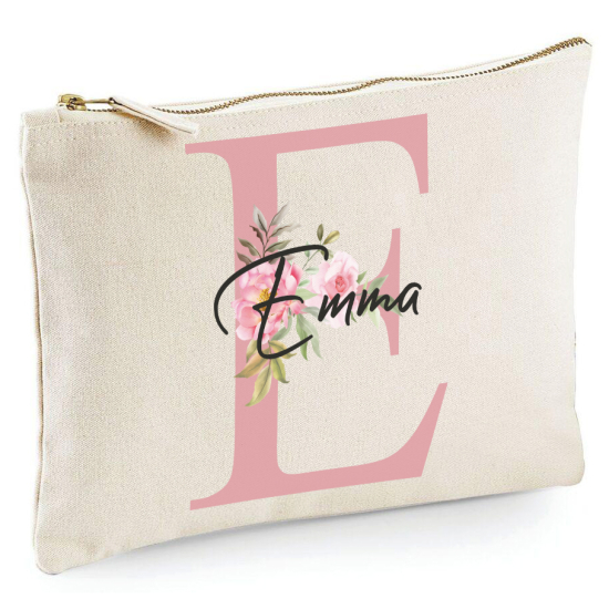 Personalized Monogram Pencil / Pouch - Letter E