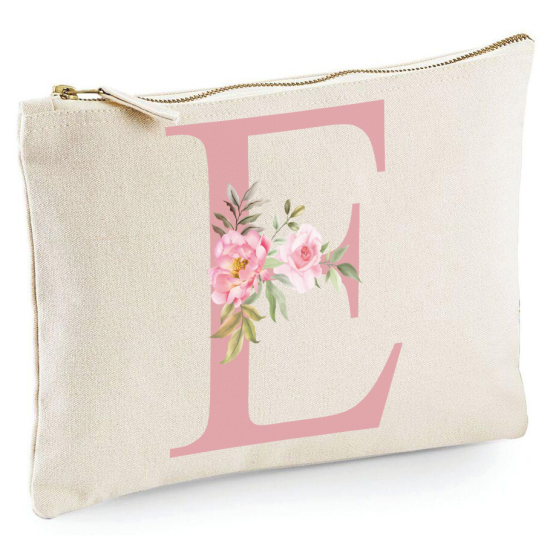 Personalized Monogram Pencil / Pouch - Letter E