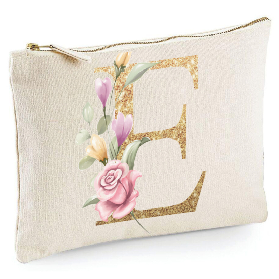 Personalized Monogram Pencil / Pouch - Letter E