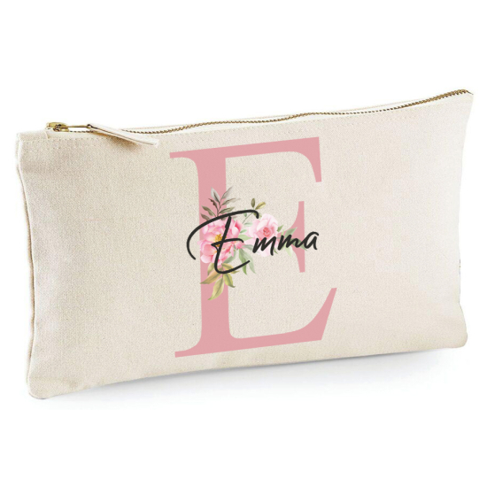 Personalized Monogram Pencil / Pouch - Letter E