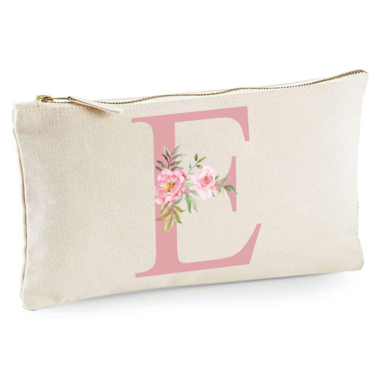 Personalized Monogram Pencil / Pouch - Letter E