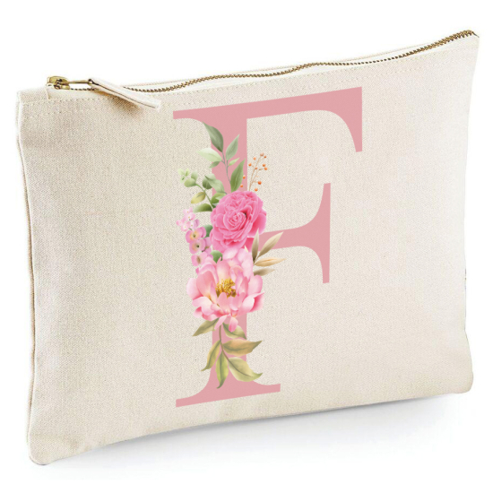 Personalized Monogram Pencil / Pouch - Letter F