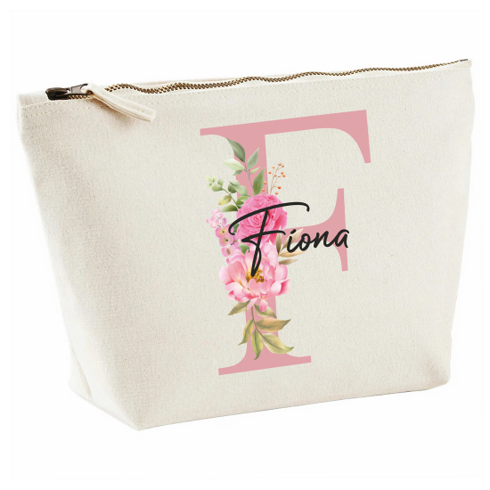 Personalized Monogram Pencil / Pouch - Letter F