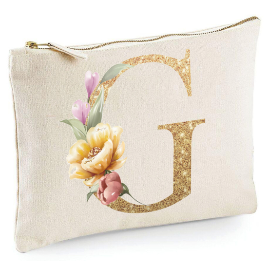 Personalized Monogram Pencil / Pouch - Letter G