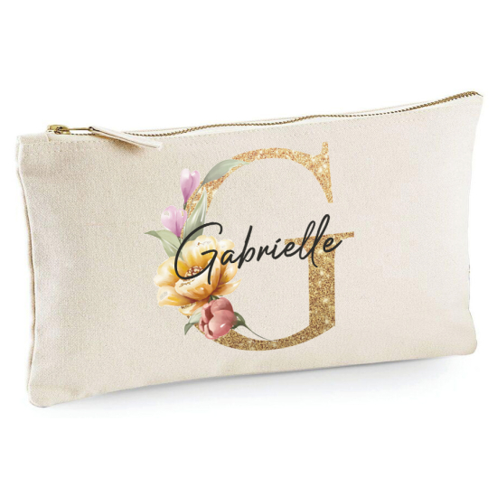 Personalized Monogram Pencil / Pouch - Letter G