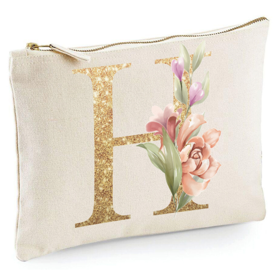 Personalized Monogram Pencil / Pouch - Letter H