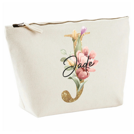 Personalized Monogram Pencil / Pouch - Letter J