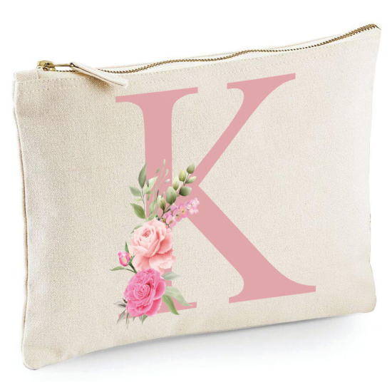 Personalized Monogram Pencil / Pouch - Letter K