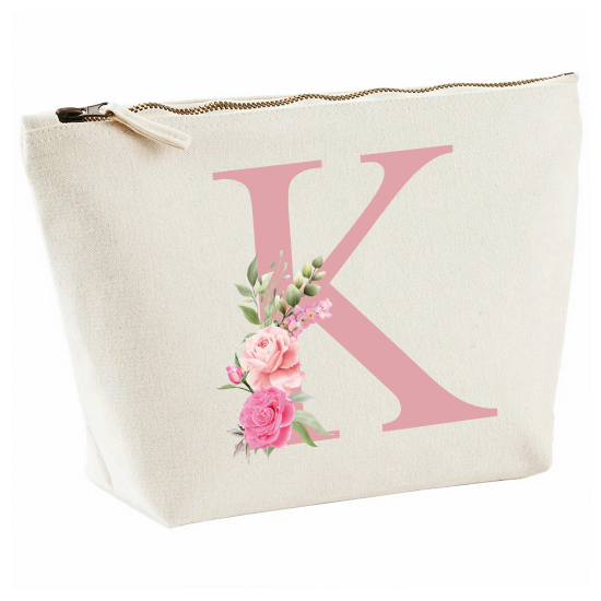 Personalized Monogram Pencil / Pouch - Letter K