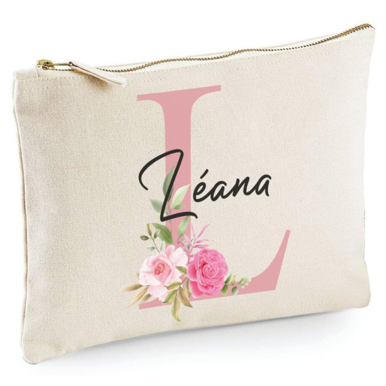 Personalized Monogram Pencil / Pouch - Letter L