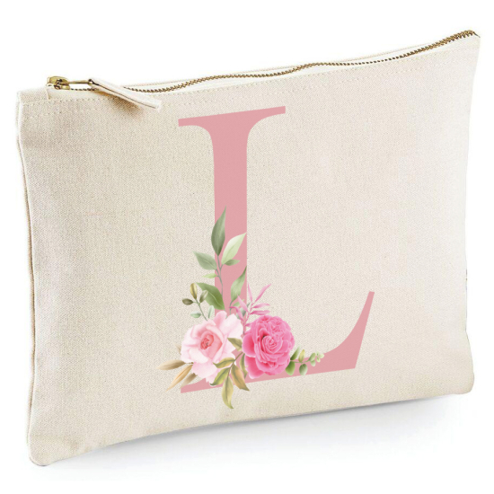 Personalized Monogram Pencil / Pouch - Letter L