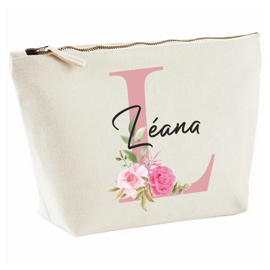 Personalized Monogram Pencil / Pouch - Letter L