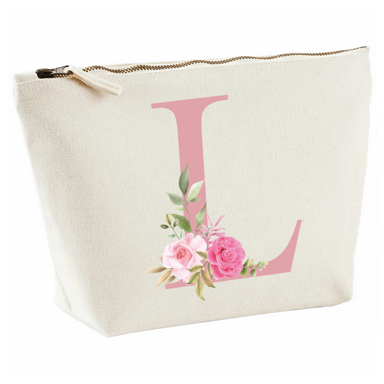 Personalized Monogram Pencil / Pouch - Letter L