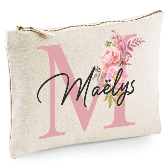 Personalized Monogram Pencil / Pouch - Letter M