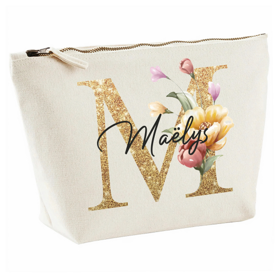 Personalized Monogram Pencil / Pouch - Letter M