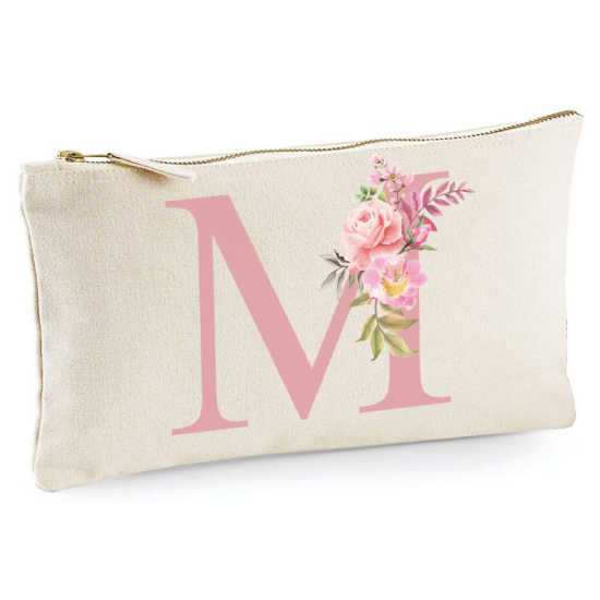 Personalized Monogram Pencil / Pouch - Letter M