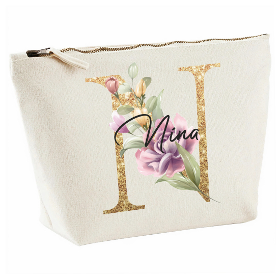 Personalized Monogram Pencil / Pouch - Letter N