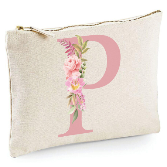 Personalized Monogram Pencil / Pouch - Letter P