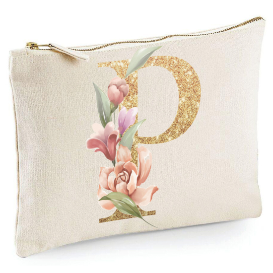 Personalized Monogram Pencil / Pouch - Letter P